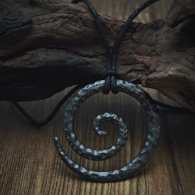 Viking Vintage Spiral Amulet Necklace - Norwegian Men's Party Jewelry
