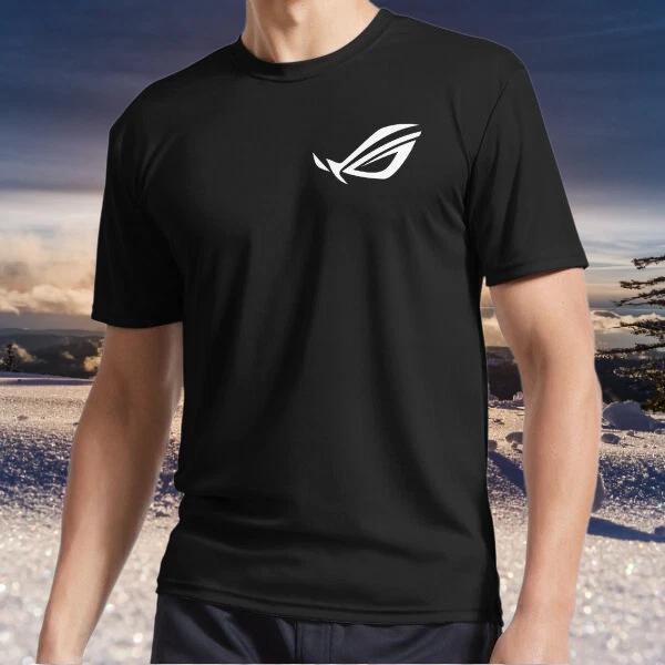 Новый товар ROG Логотип HD Белый Активный Логотип Футболка Смешная Американский Размер S до 5XL
