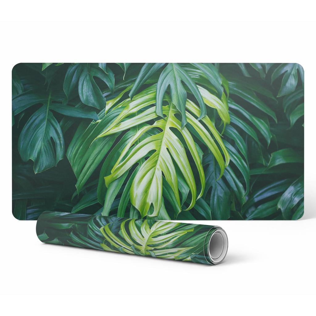 Podkładka Mata Ochronna Biurko Klawiatura Mysz Tropikalne Liście 120X60 Cm
