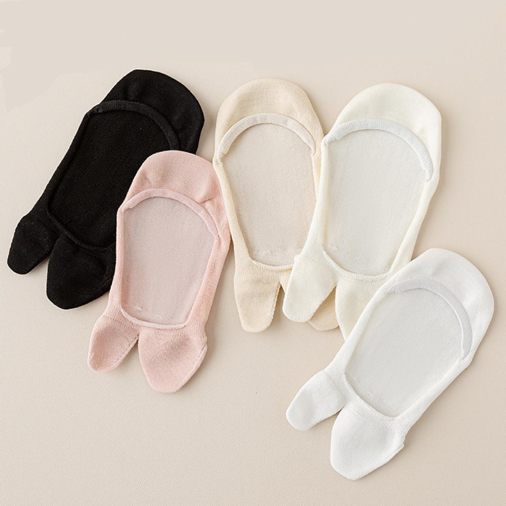 Low Cut Invisible Tabi Socks Thin Separate Toe Boat Sock Breathable Non-slip Two Toe Socks  Summer