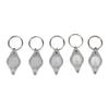 5PCS Mini LED Keychain Flashlight Portable Key Ring Flashlight for Jewelry Detecting White Light