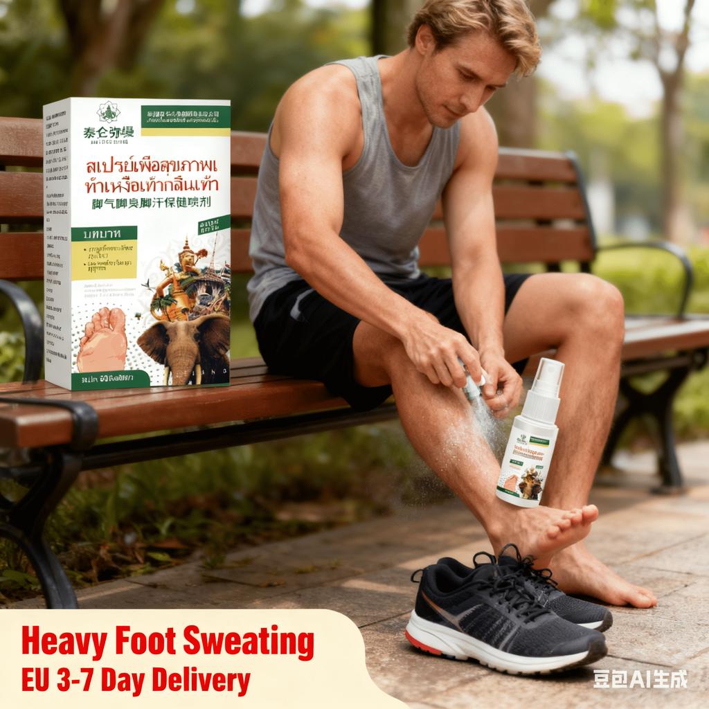 Натуральный травяной спрей для ног - Дезодорирующий и контроль потоотделения | Свежие ноги на весь день