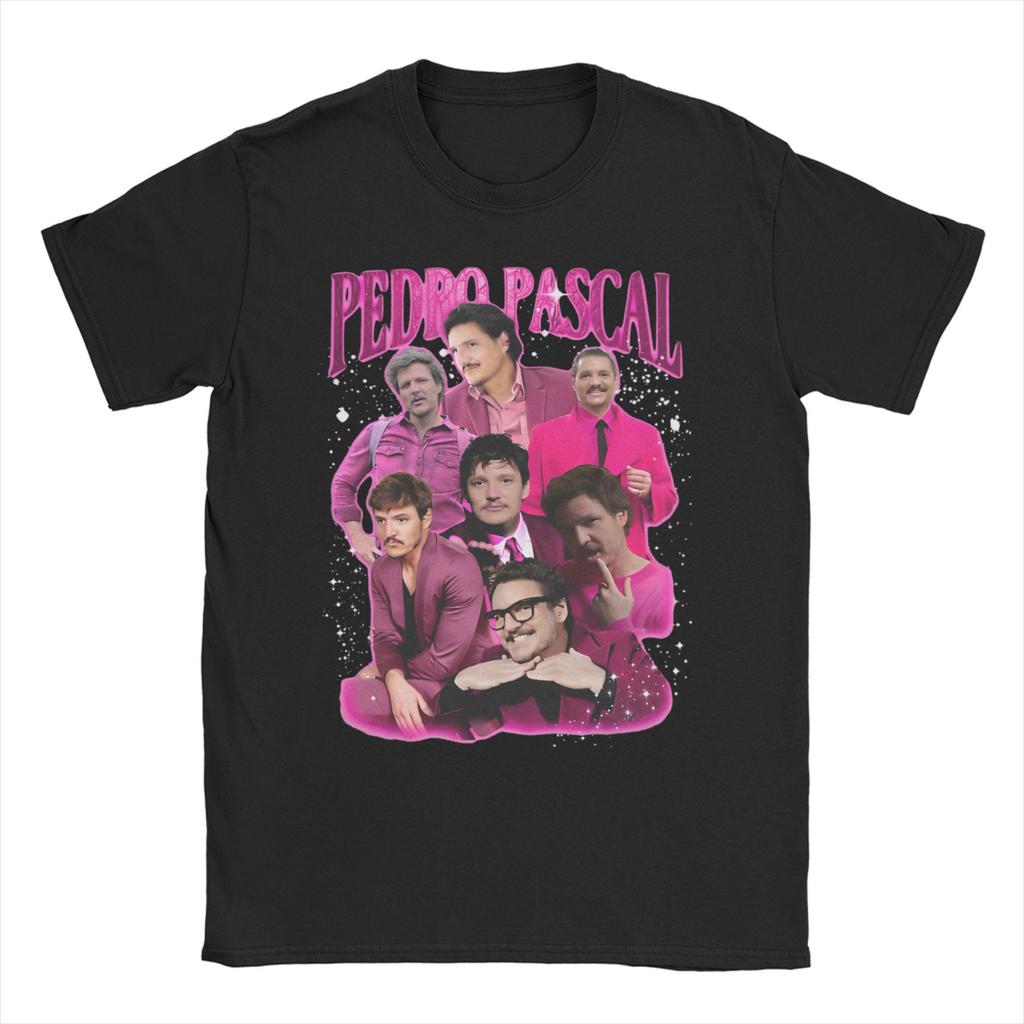 2026 Men Womens Pedro Pascal T Shirt Funny Actor Vintage 90s Pure Cotton Tops Fashion Short Sleeve Crewneck Tees New TShirts