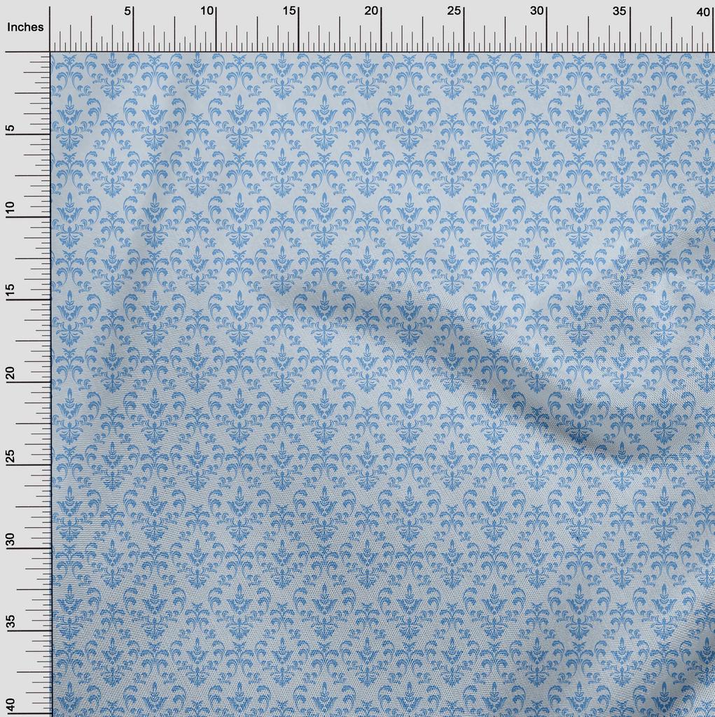 oneOone Ткань Cotton Flex Light Blue, дамасская ткань, проекты для шитья и рукоделия, принты на ткани по ярдам 40 дюймов