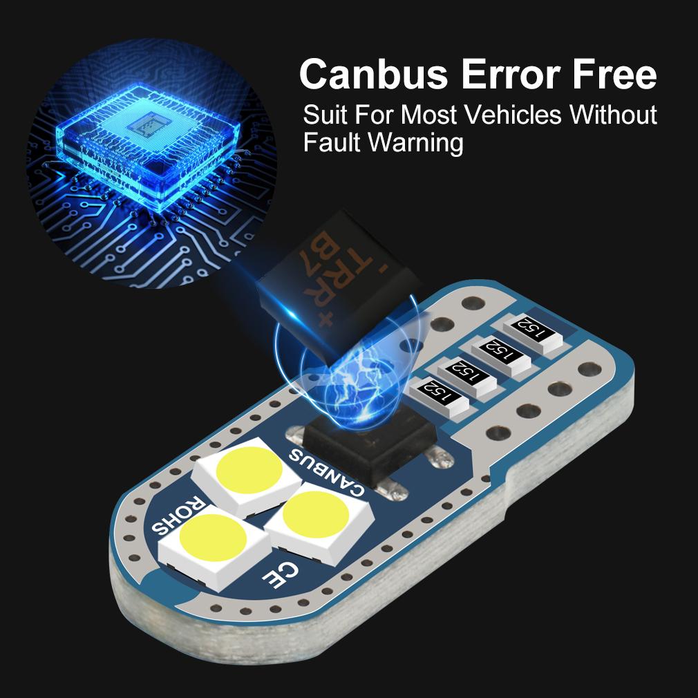 1 шт. T10 W5W светодиодная лампа 3030 чипов 168 194 Canbus безошибочная светодиодная автомобильная лампа W5W Led T10 светодиодная сигнальная лампа купольная габаритная лампа для чтения постоянного тока 12 В