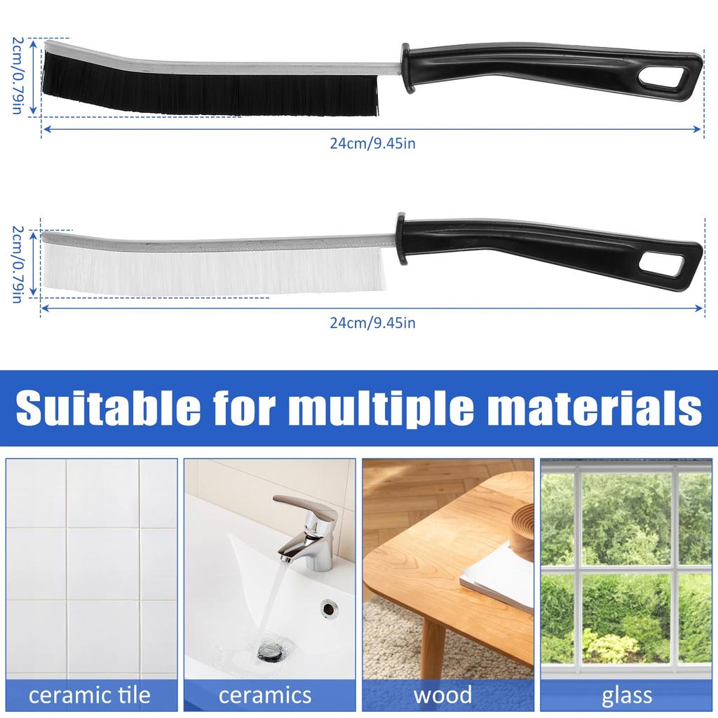 10 Piece Multifunctional Slit Brush Cleaning Brush Micro Door And Window Track Groove Slit Tube Cleaning Scrub Brush