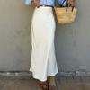 Модный стиль Однотонная юбка-карандаш Длинная юбка Юбка Женская 2025 Осень и Зима