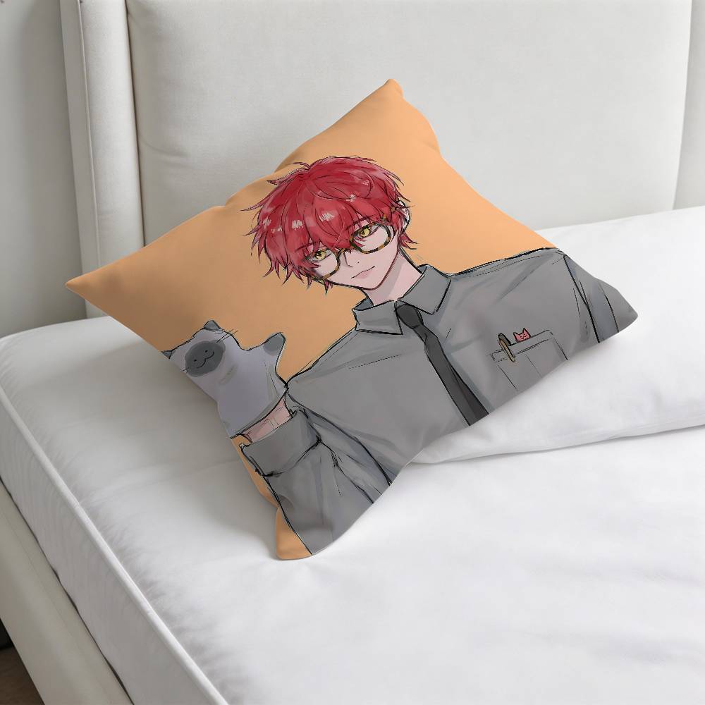 Mystic Messenger  Luciel Square Pillow Case Soft Decorative Throw Pillow Cover for Home Sofa Bed