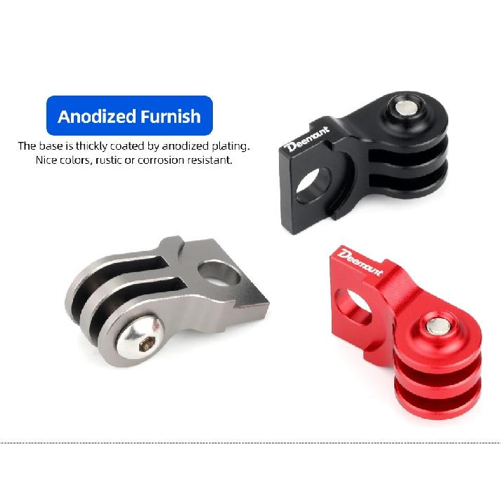 Deemount Computer Mount For Brompton Folding Bikes Light Holder Bracket 3-fork Adaptor fits Gopro Action Camera Extension Stand