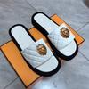 Мода Новые женские тапочки плоские хлебные водолазка сандалии универсальные большие размеры пляжная обувь дизайнерская уличная роскошная тапочка 43