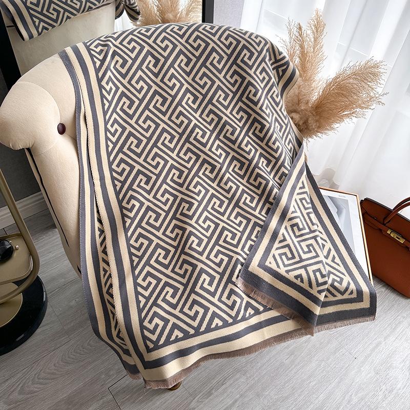 Зимний шарф, Lady'S Temperament, нагрудник, двухсторонний люкс, теплая шаль, длинный шарф