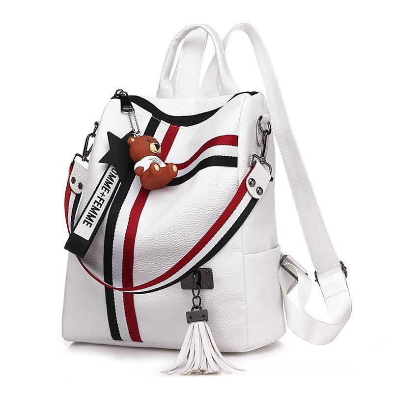 New Women's Bag Large Capacity Ladies Backpack European and American Fashion Ribbon Backpack Trendy