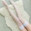 Women Thigh High Stockings Floral Lace Trim Mesh Over The Knee Elasticity Socks