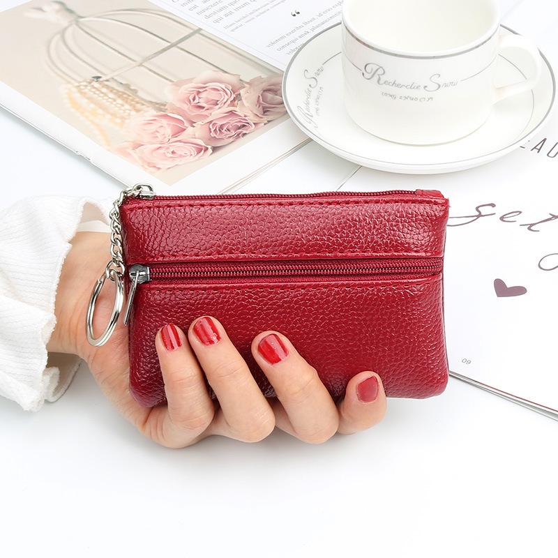 Women's Mini Zipper Coin Purse & Key Pouch Wallet