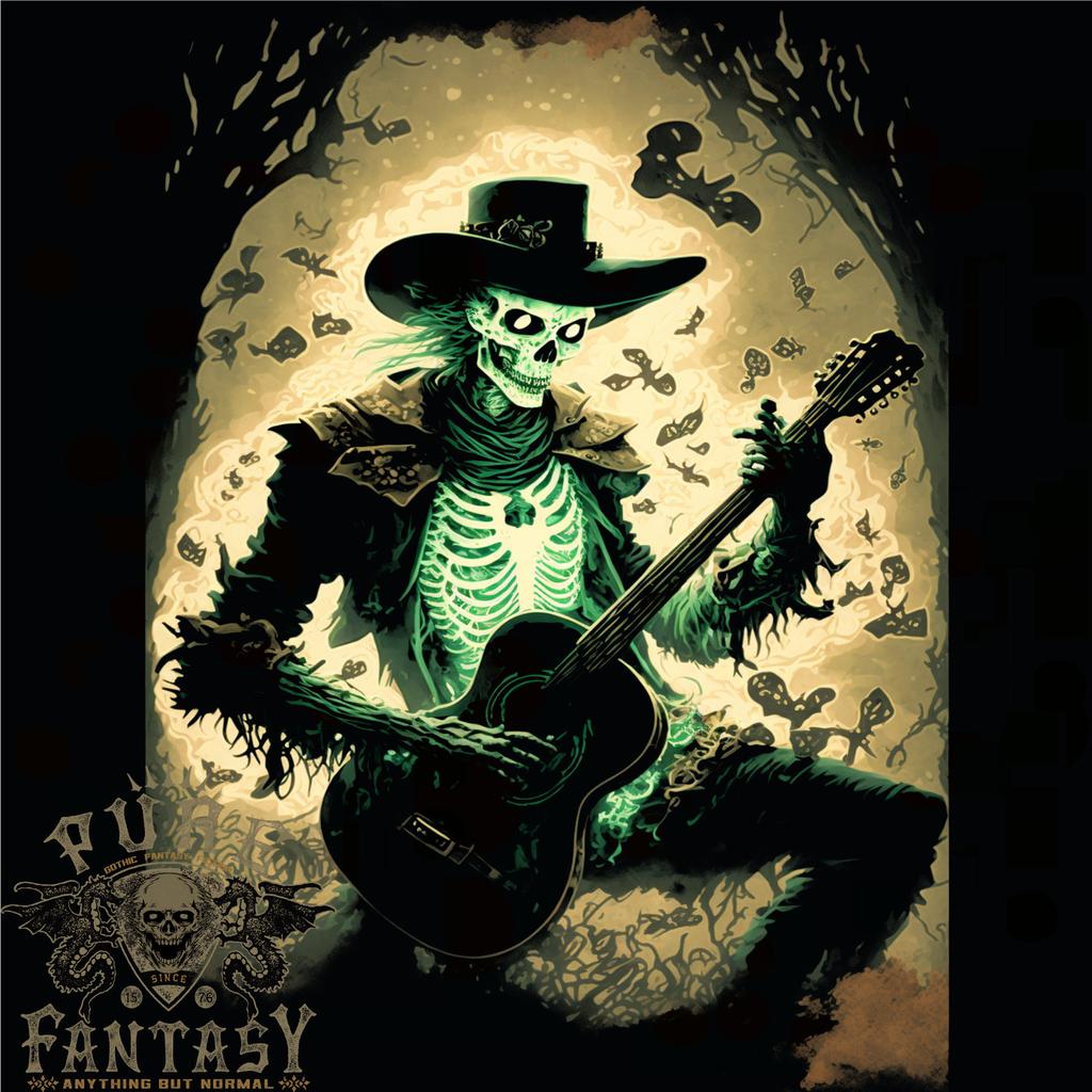 26 Cowboy Rock Skull Country Music Guitar Mens T-Shirt 100% Cotton Unisex T-Shirt