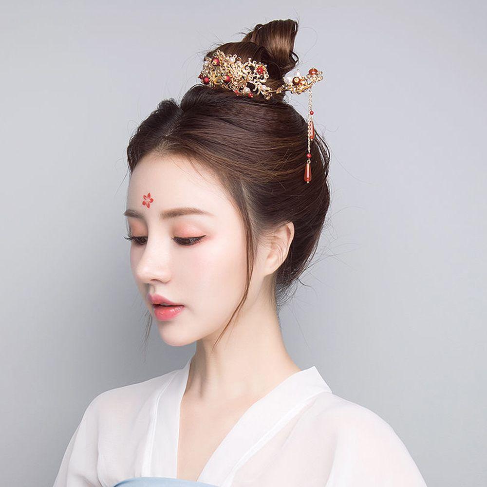 Hair Clip Beaded Bridal Chinese Hair Fork Women Hair Sticks Wedding Headdress Korean Hanfu Hairpins