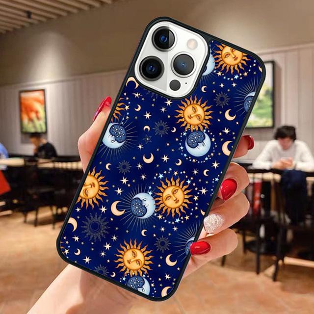 Забавный чехол для телефона с лицом Солнца и Луны для Apple iPhone 17 Air Pro Max Plus Coque для iPhone 17 Air 14 15 16 13 12 Max Cover