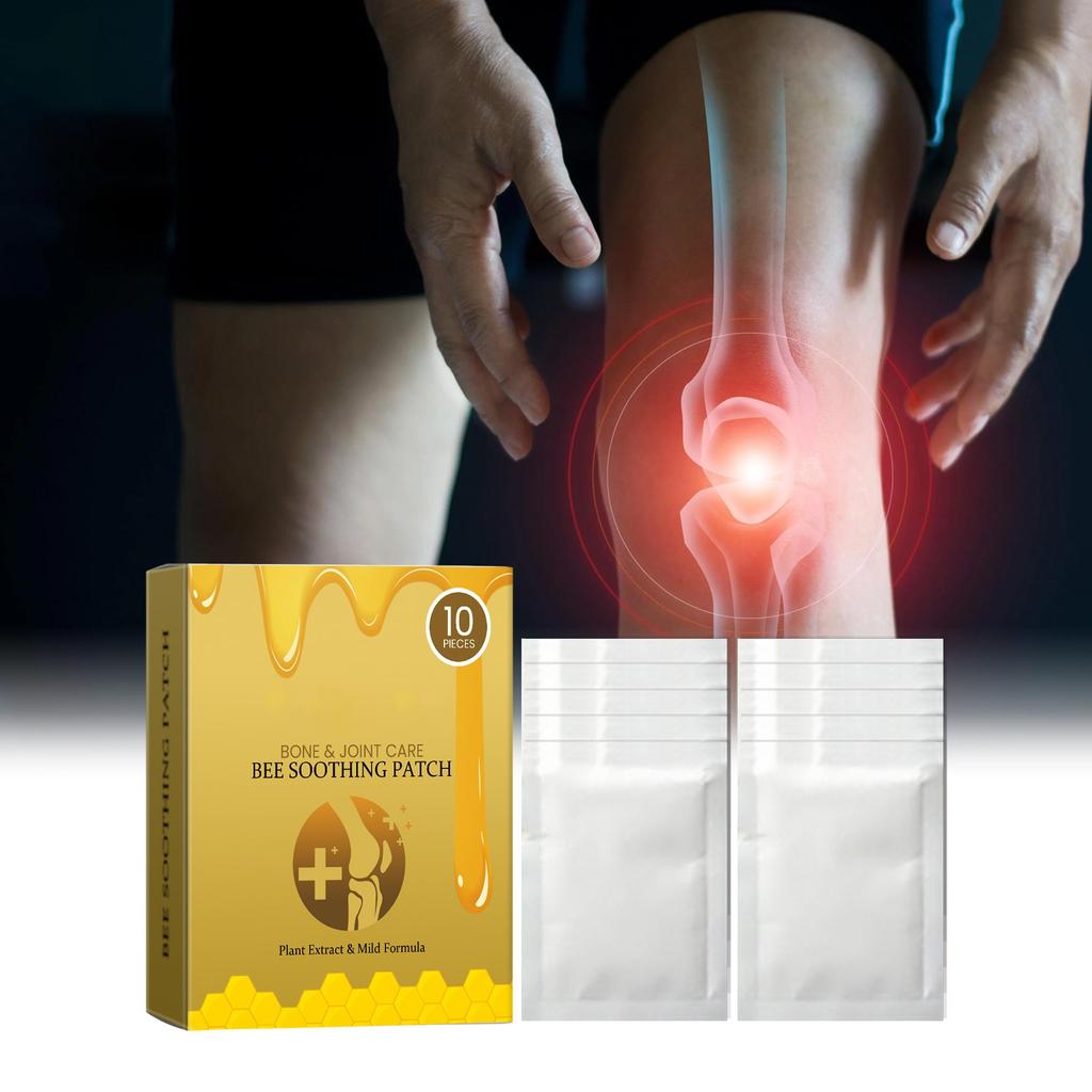Пластырь для ног Bee Pain Care эластичный тканевый пластырь для суставов шеи, колена, плеча, талии, ноги 10 шт.