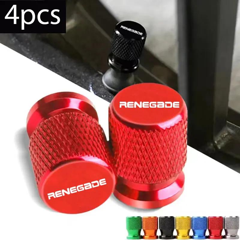 4pcs Car Wheel Tire Valve Caps Tyre Stem Covers Airdust Waterproof For Jeep Renegade Auto Accessories AMQ1