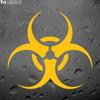 Tri Mishki LBH511 15*13.8cm Biohazard Symbol Car Sticker Yellow/silver/black/red Vinyl Decals Motorcycle Accessories Stickers