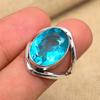 Blue Topaz Gemstone 925 Sterling Silver Handmade Ring Jewelry For Wedding Gift