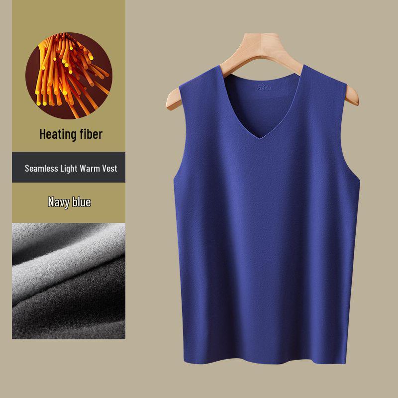 Мужской флисовый жилет на бархатной подкладке - Толстый зимний базовый слой для мужчин среднего и пожилого возраста