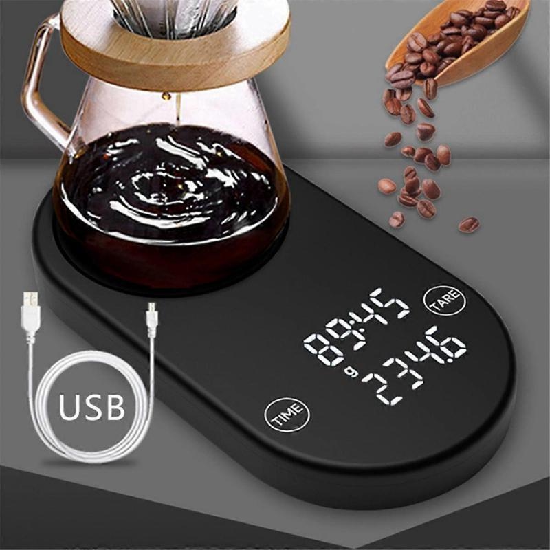 USB Charging Coffee Scale Household Smart Electronic Scale Kitchen Scale Accurate Fast Charging Time Coffee Scale