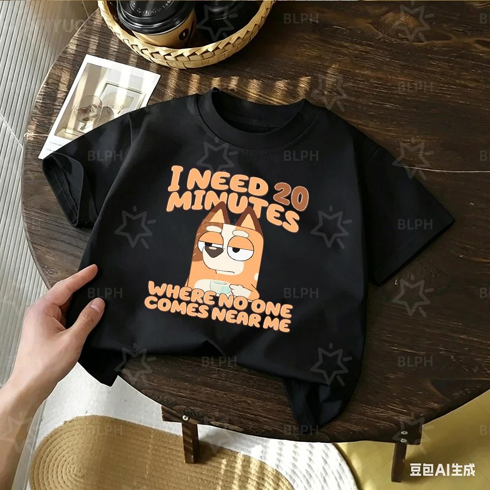 Kids Cute Honey Bluey Printed T Shirt Casual Soft Short Sleeve Tees for Boys Girls Cartoon Comfortable Summer Tops Est 2018