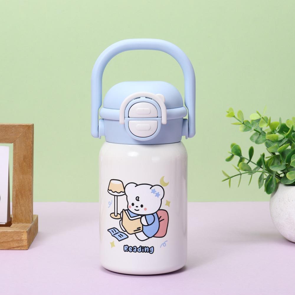 Cute Cartoon Insulated Cup 400ml Baby Water Bottle New Vacuum Cup  for Office Workers