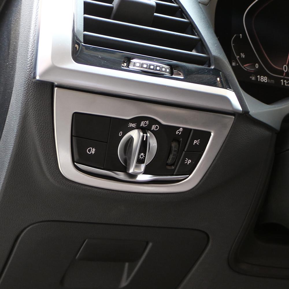 Car Headlight Head Light Switch Knob Button Panel Cover for BMW X3 G01 X4 G02 2018 - 2025 Trim Sticker  Interior Accessories