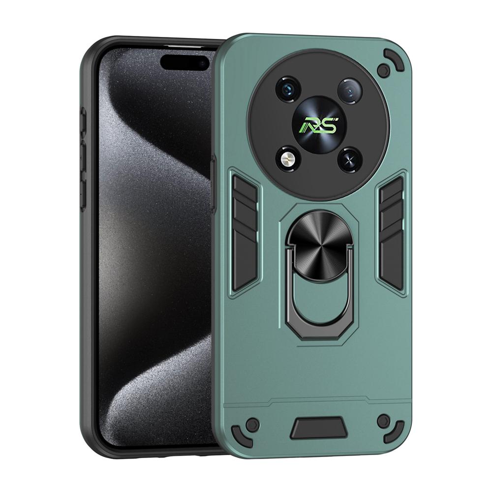 KEYSION Противоударный защитный чехол для Itel RS4 Мягкий силиконовый + защитное кольцо для объектива камеры ПК Подставка для телефона Задняя крышка для Itel RS4