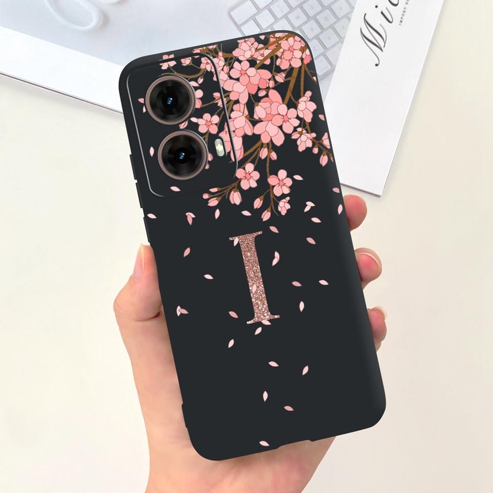 For Motorola Moto G85 G55 Phone Case Nickname Letters Slim Sofu Touch Back Cover Black Silicone Bumper Shell Motorola G55 G85