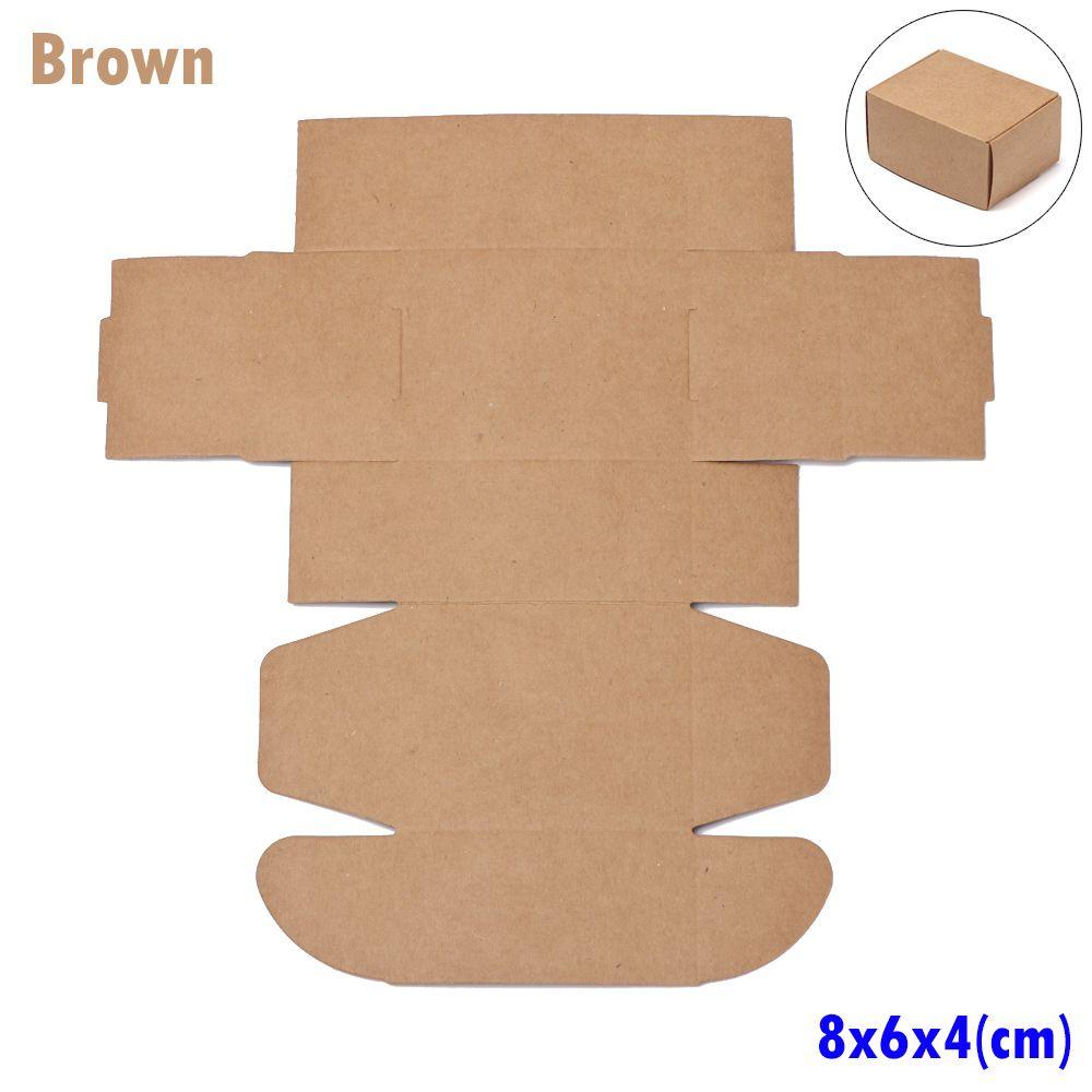 10pcs 9sizes Wedding Event Handmade Jewelry Candy Storage Cardboard Package Wrapping Kraft Paper Box
