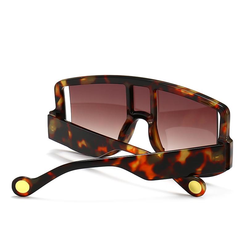 Европейские и американские современные ретро солнцезащитные очки в большой маске с широкими штанинами, инкрустированные заклепками 86599