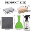 Tombstone Cleaner For Graves Cleaner Kit Spray Bottle Gloves Sponge Cloth Brush Scraper For Stone Care Monument Preservation