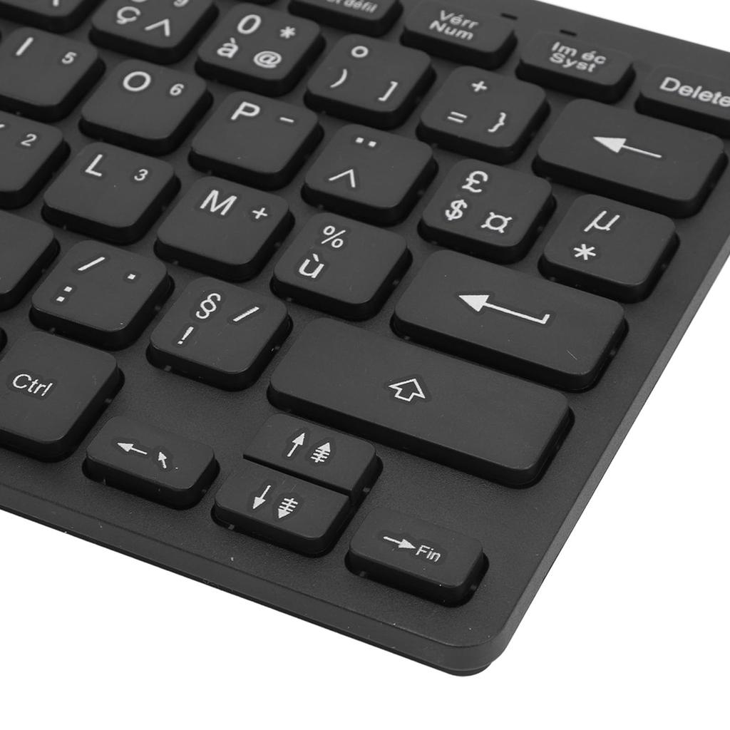 Проводная USB двуязычная клавиатура, 78-клавишная ультратонкая двуязычная клавиатура на немецком, французском, испанском и английском языках, Plug and Play, испанская клавиатура для школы,