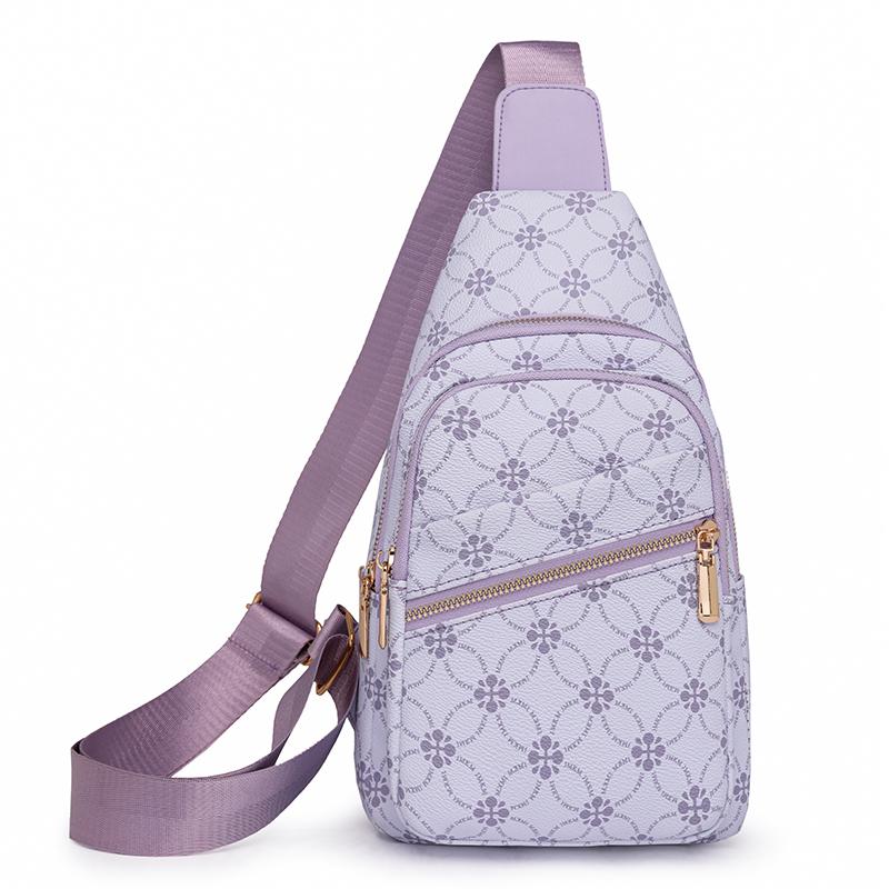 Винтажная сумка через плечо для женщин, нагрудная сумка с принтом, мягкая кожаная сумка через плечо