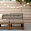VidaXL Central Sofa with Cushions, Seat with Backrest, Garden Furniture Terrace Balcony Patio Outdoor, Honey Brown Wood 825663