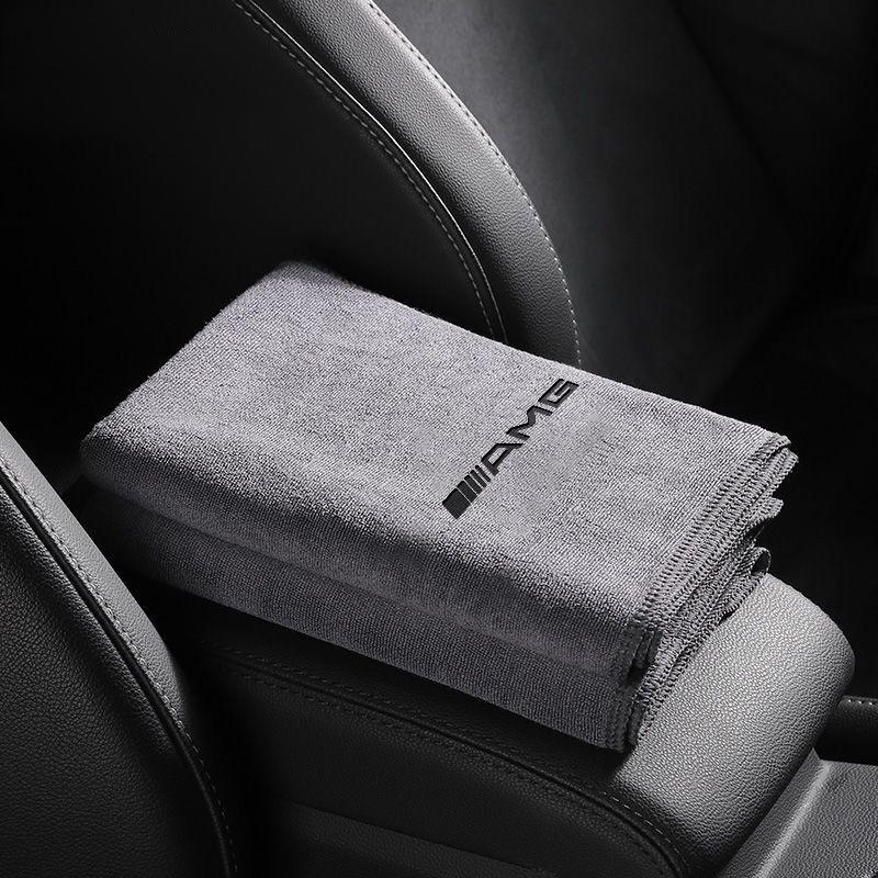 CRX1 Car Microfiber Cleaning Towel Drying Cloth Towel Car Washing Tools For Mercedes Benz W210 W164 W203 W205 W251 CLK GLA ML Sticker