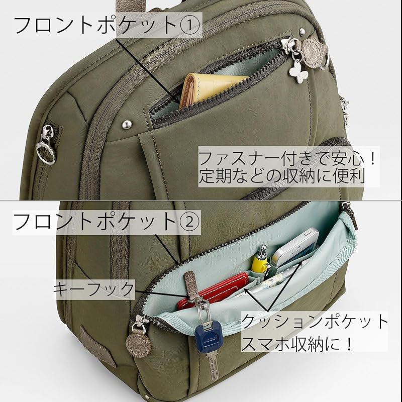 [Kanana Project] Rucksack Kanana Freeway Backpack B5 Storage Possible Ladies 62101 Navy Free Size