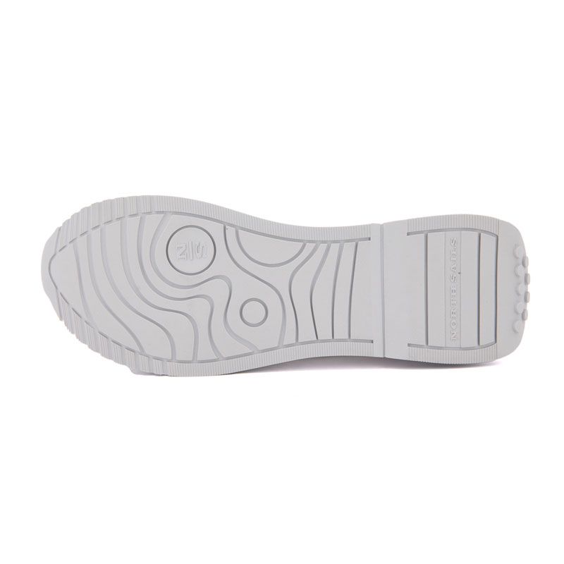 Мужские белые кроссовки NORTH SAILS с логотипом и синей окантовкой подошвы