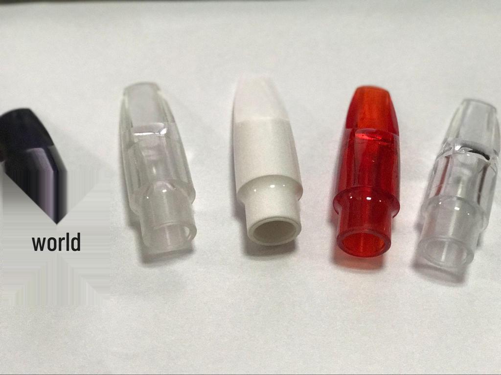 Набор мундштуков для альт-саксофона: Цветной Хрусталь, Прозрачный, Белый, Красный