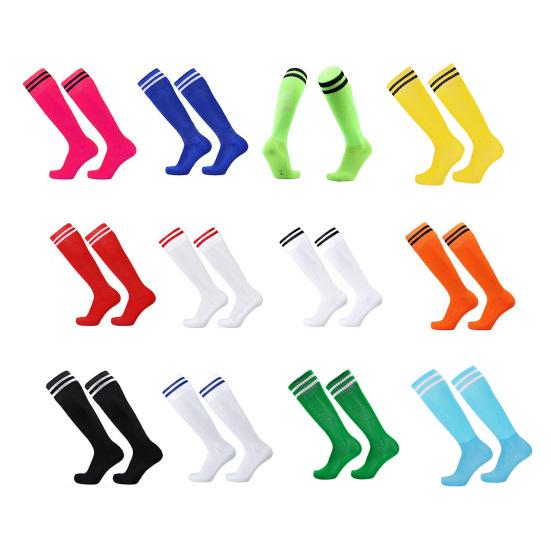 1 пара гетр до колена в полоску для футбола, противоскользящие, влагоотводящие, эластичные, детские, юношеские