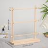 Multi-layer Wooden Sewing Spool Holder Wooden Ribbon Storage Holder Foldable Florist Gift Ribbon Finishing Holder