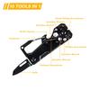 Multi Tool Folding Knife 10-in-1 Tool for Men Blackening Stainless Steel Gear with Carabiner Wrench and Screwdriver
