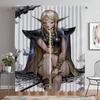 Blackout Kitchen Curtains Child Room Female Elf Living Room Curtain Curtains for Bedroom Shades Halloween Decoration Partition