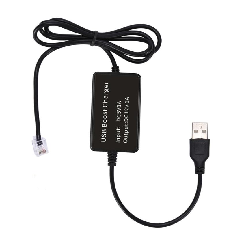 Кабель USB на RJ11, USB на RJ11/DC55x21, Кабель питания для радар-детектора, USB-штекер для подключения к автомобильному зарядному устройству, Для большинства радар-детекторов