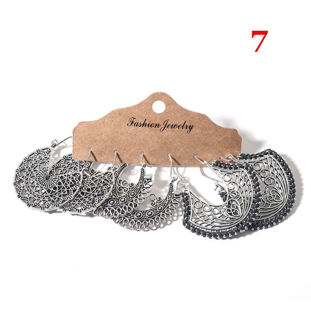 Аксессуары Бохо Украшения Мода Крылья Лист Этнический Набор Серег Круг Кисточка Геометрические Подвески