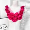 1PC DIY Fashion Flower Patches Cloth Fabric Collar Flower Dress Applique Clothing Accessories
