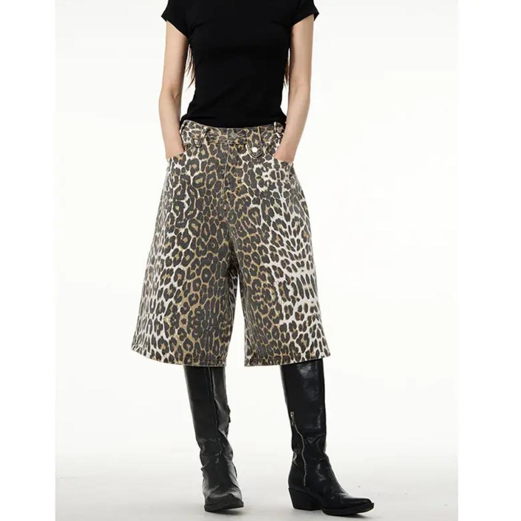 Джинсы женские Design Sense Trendy Old Washed Loose Straight Wide Leg Trousers